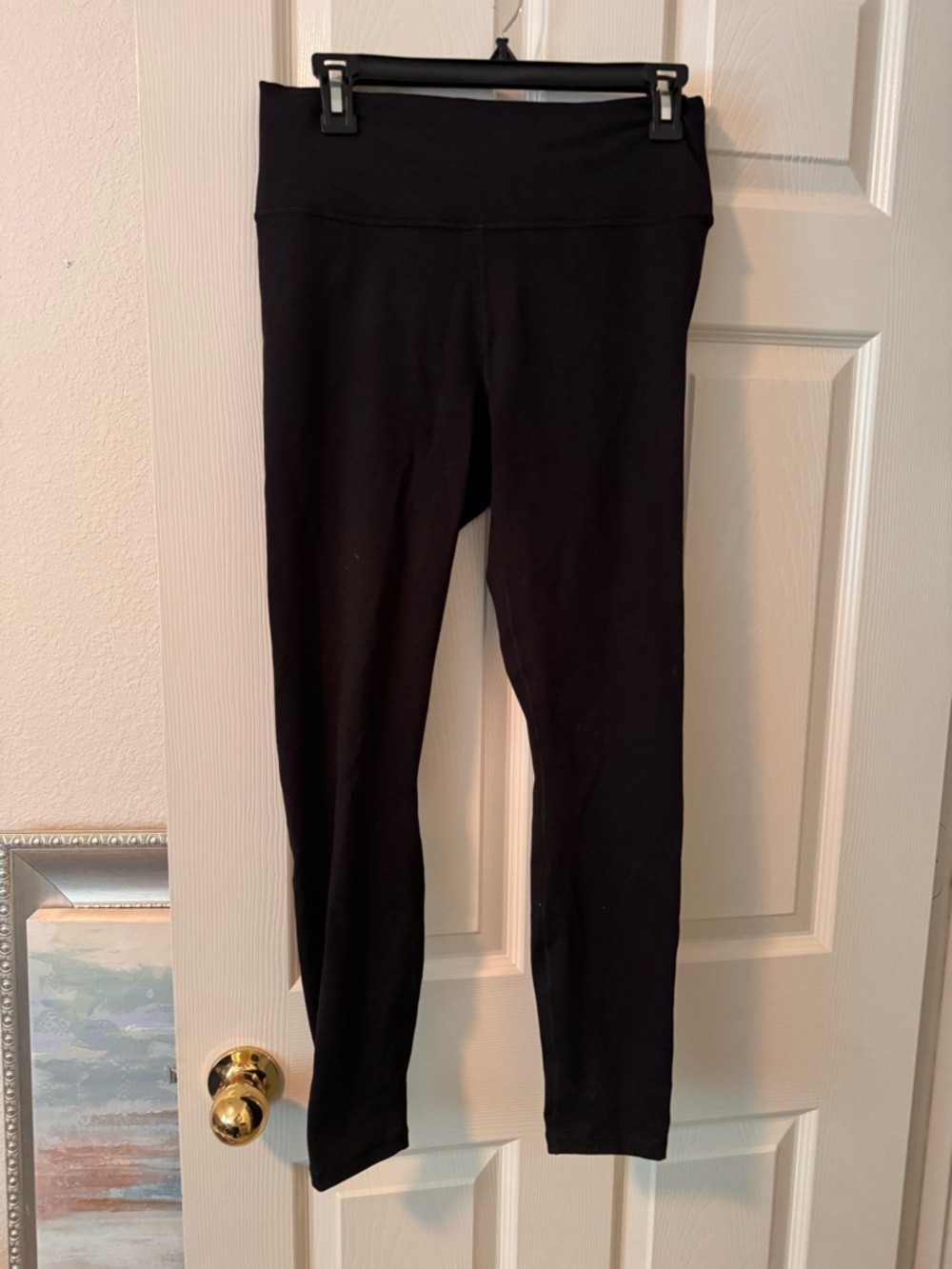 Fabletics Black High-Rise Performance Leggings-Sz Lg, worn twice